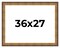 36x27 Museum Gold Picture Frame - UV Acrylic, Foam Board Backing, Hanging Hardware